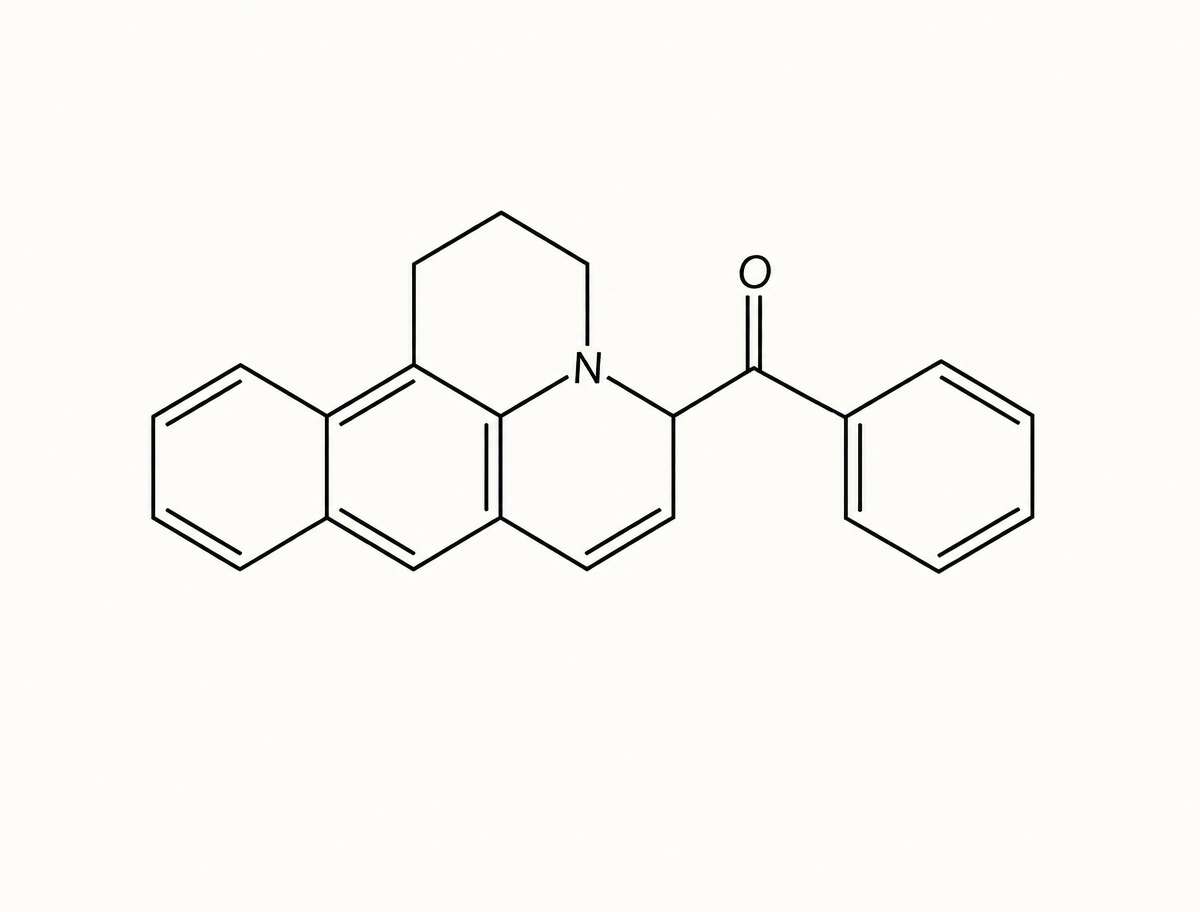 Patent-style line drawing of a chemical structure
